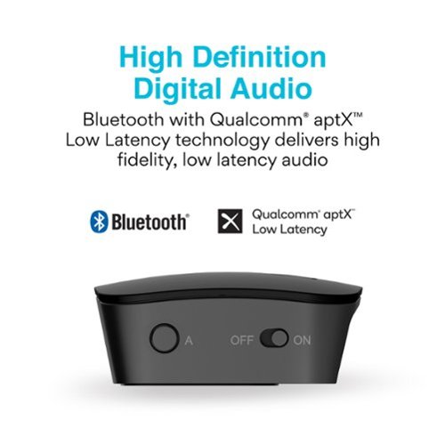 MEE audio Connect Universal Dual-Headphone Bluetooth Wireless Audio Transmitter for TV - Black GLOBAL SHIPPING