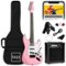 Best Choice Products - 39in Full Size Beginner Electric Guitar Kit with Case, Strap, Amp, Whammy Bar - Pink-Front_Standard