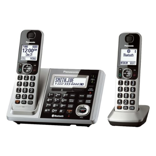  Panasonic - KX-TGF372S DECT 6.0 Expandable Cordless Phone System with Digital Answering System - Silver