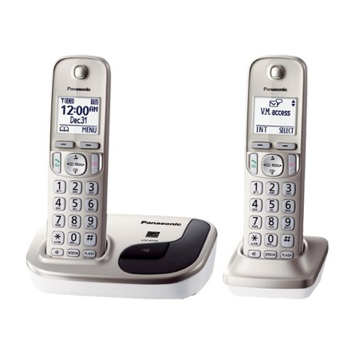  Panasonic - KX-TGD212N DECT 6.0 Expandable Cordless Phone System - Beige