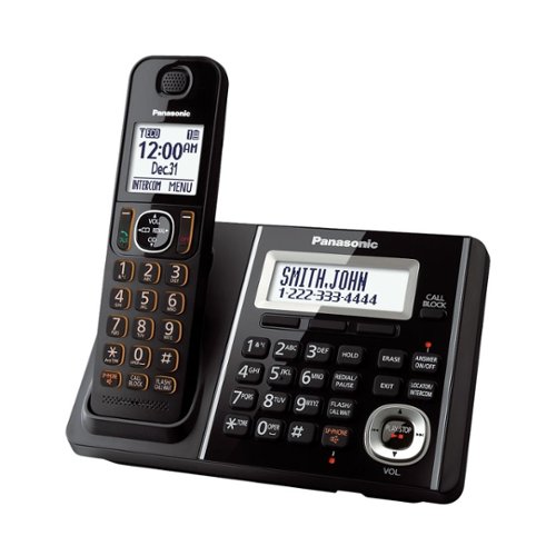  Panasonic - KX-TGF340B DECT 6.0 Expandable Cordless Phone System with Digital Answering System - Black