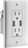 Insignia™ - 3.6A USB Charger Wall Outlet - White-Front_Standard 