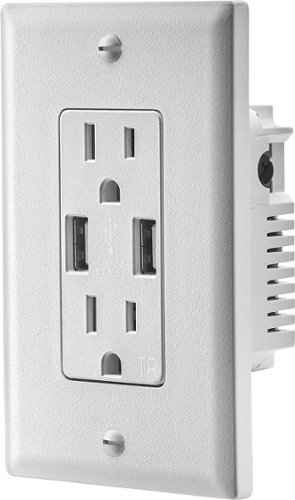 Insignia™ 3.6A USB Charger Wall Outlet - White WORLDWIDE DELIVERY