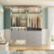 Aheaplus - Heavy Duty 48-Inch Walk-in Closet Organizer: 5 Wood Drawers, 2 Hanging Rods, 7 Shelves (48x15x80 in) - Gray-Front_Standard