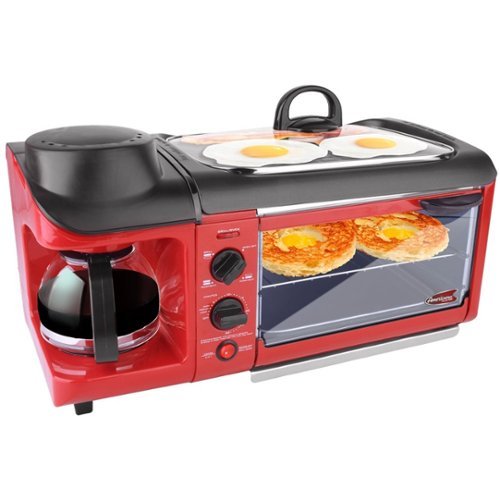 Maxi Matic - 4-Slice Toaster Oven - Red-Angle_Standard 