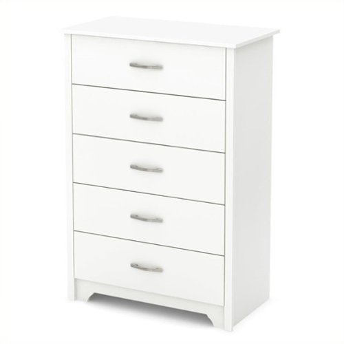 Southwest - Fusion 5-Drawer Chest - Pure White-Front_Standard 
