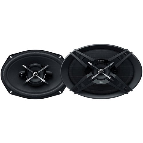  Sony - 6&quot; x 9&quot; 3-Way Car Speakers with Mica Reinforced Cellular (MRC) Cones (Pair) - Black/Graphite