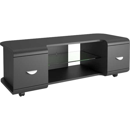 CorLiving - TV Cabinet for Most Flat-Panel TVs Up to 57" - Black stipple-Front_Standard 