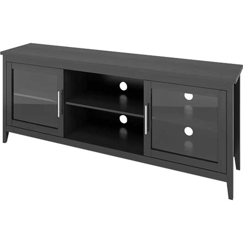 CorLiving - Jackson Collection TV Cabinet for Most Flat-Panel TVs Up to 80" - Black wood grain