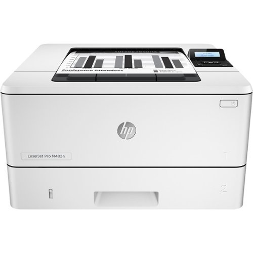 HP - Refurbished LaserJet Pro M402n Black-and- All-In-One Printer - White-Front_Standard 