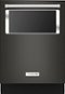 KitchenAid - 24" Top Control Tall Tub Built-In Dishwasher with Stainless Steel Tub - Black Stainless Steel-Front_Standard