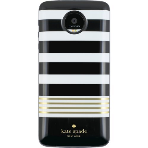  kate spade new york - Moto Mod Wireless Charging External Battery Case for Motorola Moto Z Droid and Moto Z Force Droid Edition - Black/White/Gold