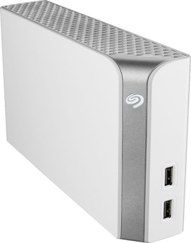  Seagate - Backup Plus Hub for Mac 8TB External USB 3.0 Portable Hard Drive - White