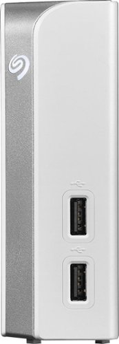  Seagate - Backup Plus Hub for Mac 4TB External USB 3.0 Desktop Hard Drive - White - White
