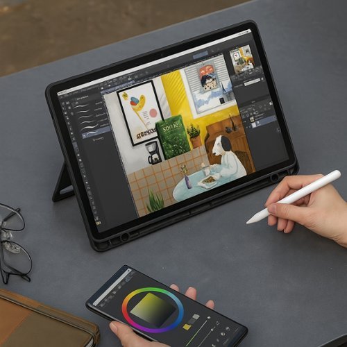 SaharaCase ProTouch Slim Keyboard Case with Track Pad for Samsung Galaxy Tab S10 FE+ - Black BUY IN MIDDLE EAST