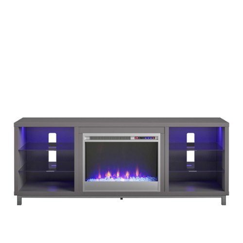 Ameriwood Home - Lumina Deluxe Fireplace TV Stand (70”) - Graphite-Front_Standard 