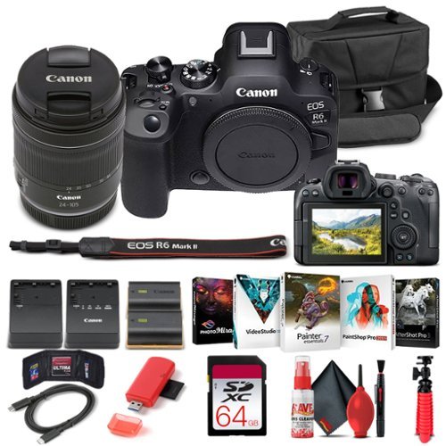 Bundle Canon EOS R6 Mark II Mirrorless Camera w 24 105mm f/4 7.1