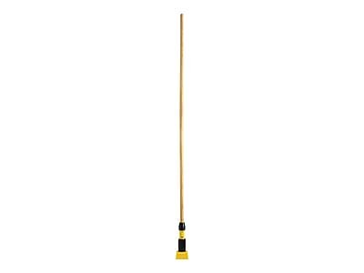 RubberMaid - Gripper 60" Wood Wet Mop Handle, Yellow/Natural (FGH216000000)