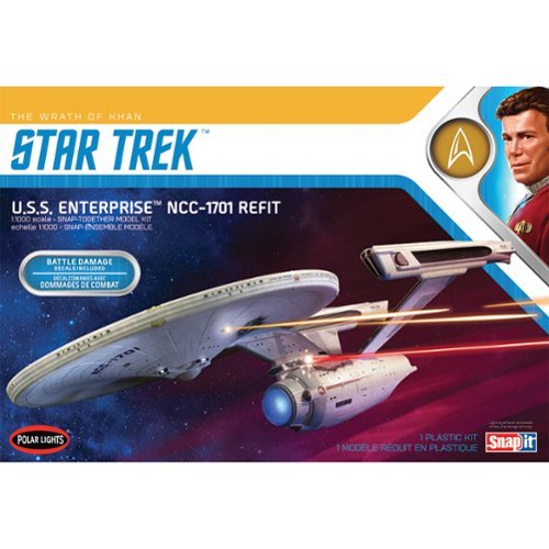 Round2 Star Trek U.S.S. Enterprise Refit: Wrath of Khan Edition 1:1000 Scale Model Kit WORLDWIDE DELIVERY
