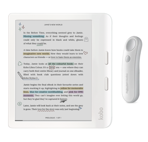 Kobo Libra Colour eReader with Remote Bundle 2024 White - Best Buy