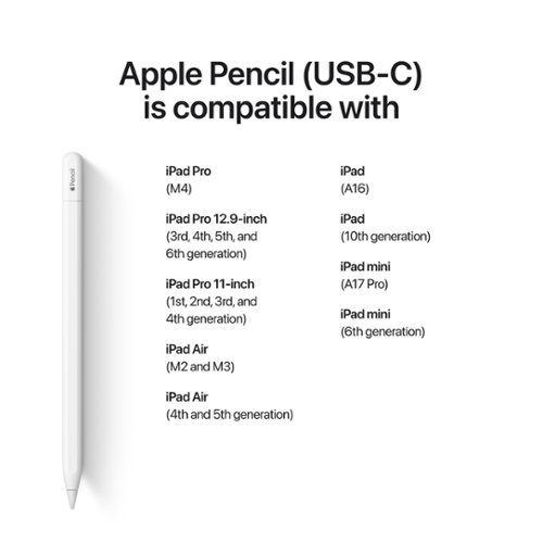 Apple Pencil (USB C) White MUWA3AM/A - Best Buy