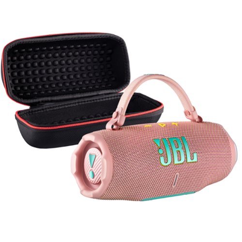 JBL - Charge 6 Portable Wireless Bluetooth Speaker with IP68 Waterproof Case Bundle - Pink-Front_Standard 