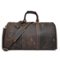 Steel Horse Leather - The Bjarke Weekender | Handcrafted Leather Duffle Bag - Dark Brown-Front_Standard