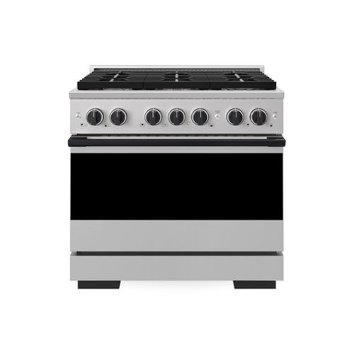 ZLINE - Autograph 36 in. 5.2 cu. ft. Marino Freestanding Gas Range with 6 Burners and Convection Oven with Black Accents - Stainless Steel