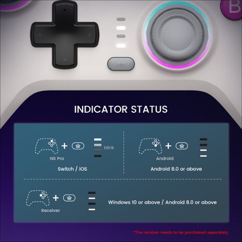 GameSir Nova Wireless HD Rumble Controller for Nintendo Switch, PC, Steam with Hall effect Sticks, Motion Control & RBG Lighting - White BUY IN SINGAPORE