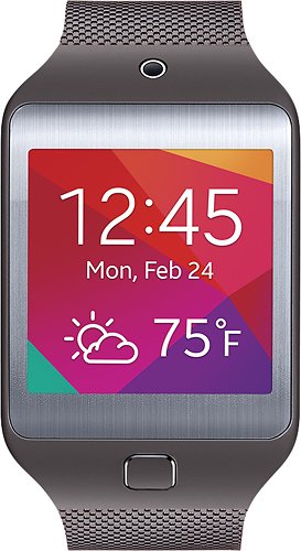  Samsung - Gear 2 Neo Smartwatch 58.4mm Plastic - Mocha Gray Rubber