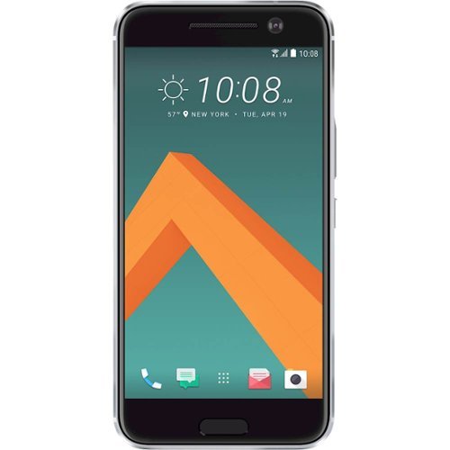 HTC - 10 4G LTE with 32GB Memory Cell Phone (Unlocked) - Glacier silver-Front_Standard 
