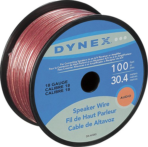  Dynex™ - 100' Spool 18-Gauge Speaker Wire - Gold