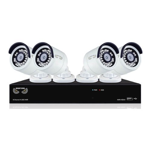 Night Owl - 8-Channel, 4-Camera Indoor/Outdoor High-Definition NVR Surveillance System-Front_Standard