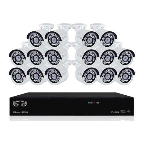 Night Owl - 32-Channel, 16-Camera Indoor/Outdoor High-Definition NVR Surveillance System-Front_Standard