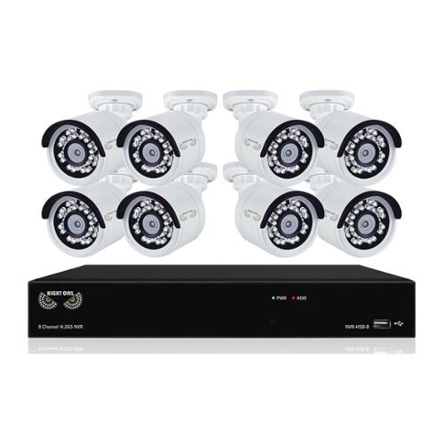 Night Owl - 8-Channel, 8-Camera Indoor/Outdoor High-Definition NVR Surveillance System-Front_Standard 