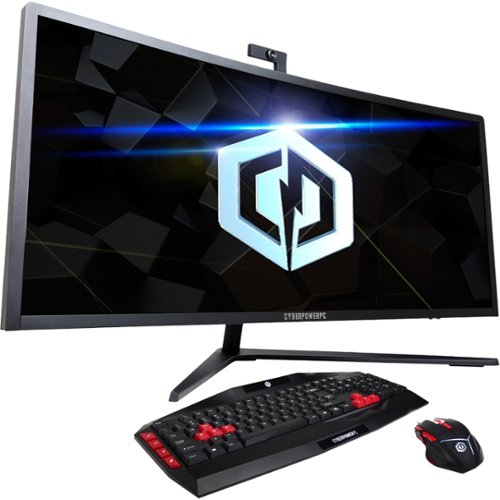 CyberPowerPC - Arcus Xtreme 34" Ultra WQHD All-In-One - Intel i7-6800K 3.4GHz - 16GB (2 x 8GB) DDR4 DIMM - 1TB Solid State Drive-Angle_Standard 