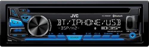  JVC - In-Dash CD/DM Receiver - Built-in Bluetooth with Detachable Faceplate - Black