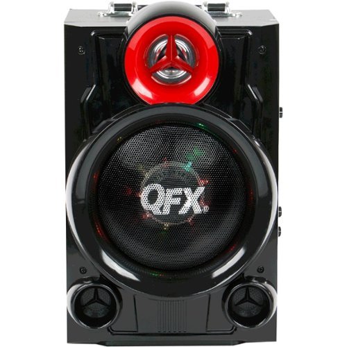  QFX - PBX-9080 Portable Wireless and Bluetooth Speaker - Black/Red