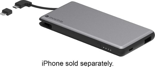  mophie - Powerstation Plus 6,000 mAh Portable Charger for Most USB-Enabled Devices - Space gray