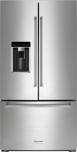  KitchenAid - 23.8 Cu. Ft. French Door Counter-Depth Refrigerator - Stainless Steel