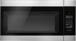 Amana - 1.6 Cu. Ft. Over-the-Range Microwave - Black on stainless steel - Front_Standard