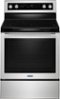 Maytag - 6.4 Cu. Ft. Self-Cleaning Freestanding Fingerprint Resistant Electric Convection Range - Stainless Steel-Front_Standard