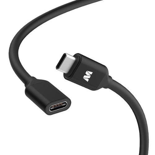 Mybat Pro - MyBat USB-C Male to USB-C Female Extension Cable - 5FT - Black-Front_Standard 