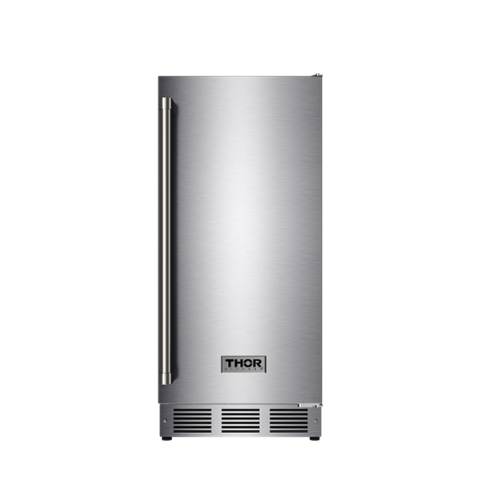 Thor Kitchen - 15 Inch 68 lbs. Built-In Indoor/Outdoor Ice Maker with Built-In Pump - Stainless Steel