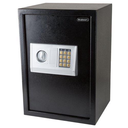 Stalwart - Digital Steel Safe Box with Keypad - Black-Front_Standard 