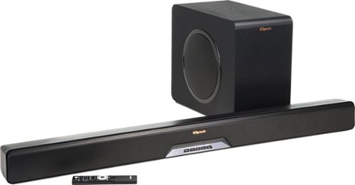  Klipsch - Reference Series 2.1-Channel Soundbar System with 8&quot; Wireless Subwoofer and Digital Amplifier - Black