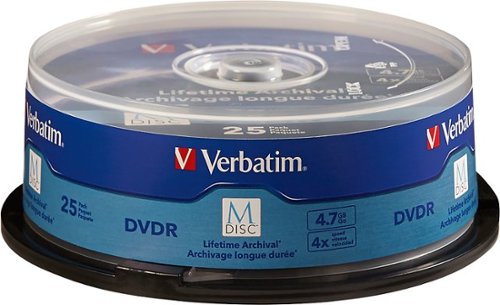 Verbatim - M-Disc 4x DVD-R Discs 25-Pack - Blue-Front_Standard 