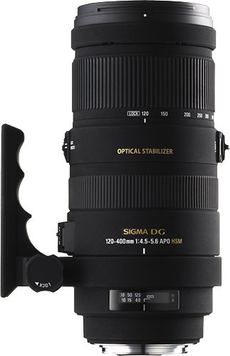 Sigma - 120-400mm f/4.5-5.6 DG APO HSM Telephoto Zoom Lens for Select Sony APS-C/Full-Frame DSLR Cameras - Black-Front_Standard 