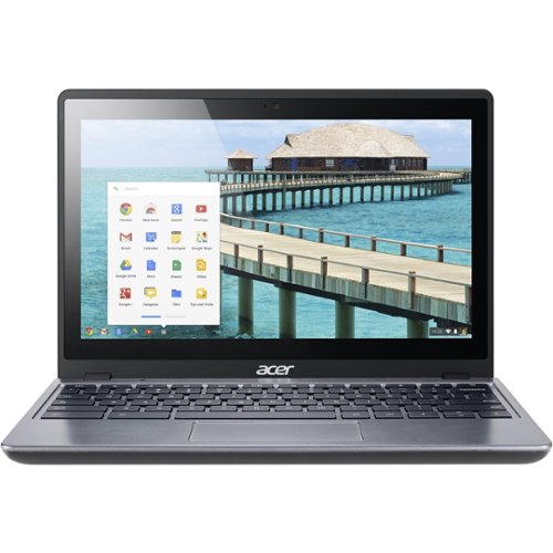 Acer - 11.6" Refurbished Touch-Screen Chromebook - Intel Celeron - 4GB Memory - 16GB Solid State Drive - Granite gray-Front_Standard 