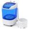 Costway - Portable Washing Machine 5.5 lbs Mini Top Load Washer with Removable Spin-Dry Tub - Blue-Front_Standard